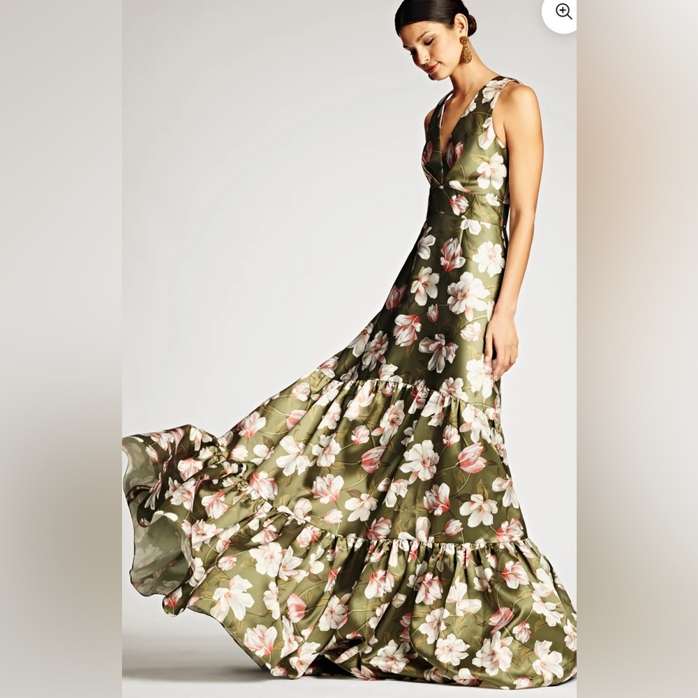 Sachin & Babi NWT Rori Gown $1,064 Moss Magnolia 2 Formal Dress Wedding Guest